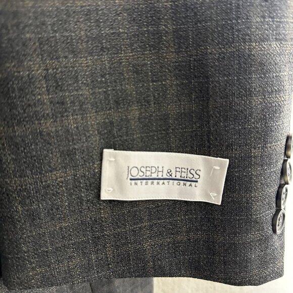 Joseph & Feiss Mens 2-Button Gray Wool Blazer Suit Jacket 48L Chile Sportcoat - Picture 12 of 16